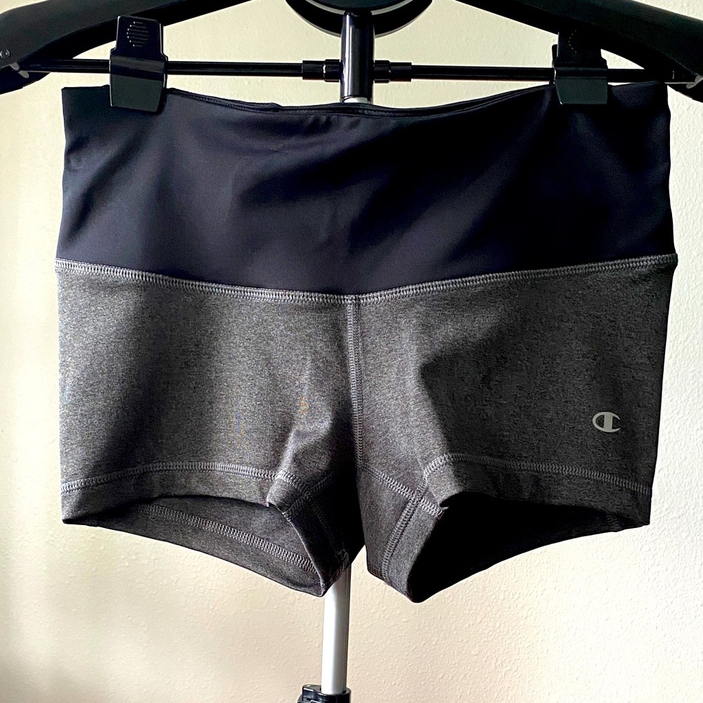 Champion Women's Athletic Shorts in Black and Gray
